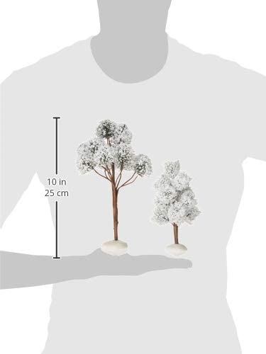 Department 56 Department 56 Village Cross Product Accessories Snowy Jack Pine Trees Figurine Set, 6 and 9 Inch, Multicolor - DimpzBazaar.com