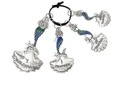 Ganz Ganz Silver Tone Mermaid Decorative Measuring Spoon Set - DimpzBazaar.com