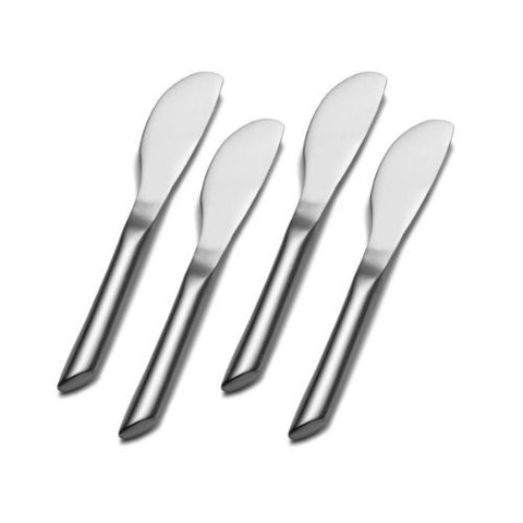 Towle Living Towle Living Wave Stainless Steel Cheese Spreader, Set of 4 - DimpzBazaar.com