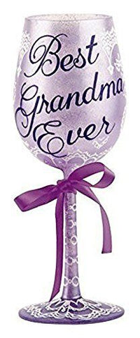 Enesco Lolita Lolita from Enesco Best Grandma Ever Wine Glass, Multicolor - DimpzBazaar.com