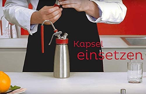 iSi North America iSi 272201 Rapid Infusion Set for iSi Gourmet Whippers, Polished Stainless/Red - DimpzBazaar.com