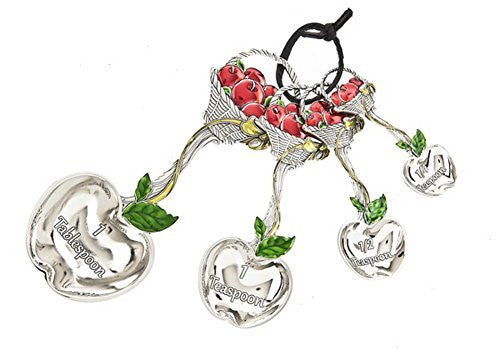 Ganz Ganz 4-Piece Measuring Spoons Set - Basket of Apples - DimpzBazaar.com