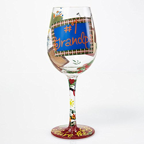 Enesco Lolita Lolita #1 Grandpa Wine Glass GLS11-5532A - DimpzBazaar.com