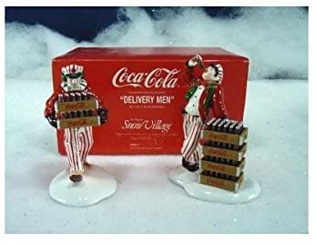 Original Snow Village Department 56 Coca Cola Delivery Men Figurines Snow Village - DimpzBazaar.com