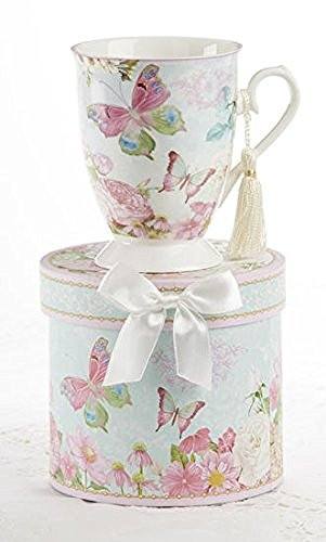 Delton Delton Products Porcelain Tea / Coffee Mug in Matching Decorative Box, Butterfly - DimpzBazaar.com