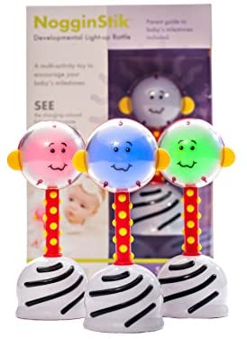 SmartNoggin SmartNoggin NogginStik Developmental Light-Up Rattle - Encourage Developmental Milestones from Infant - 12 months - DimpzBazaar.com