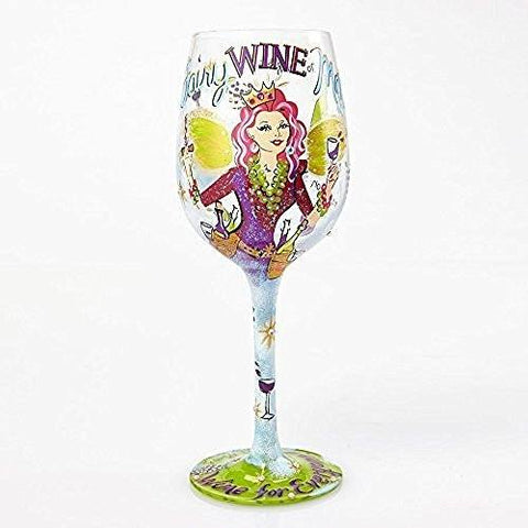 Enesco Lolita Lolita Glassware Fairy Wine Mother Wine Glass (4054098), 9", Multicolor - DimpzBazaar.com