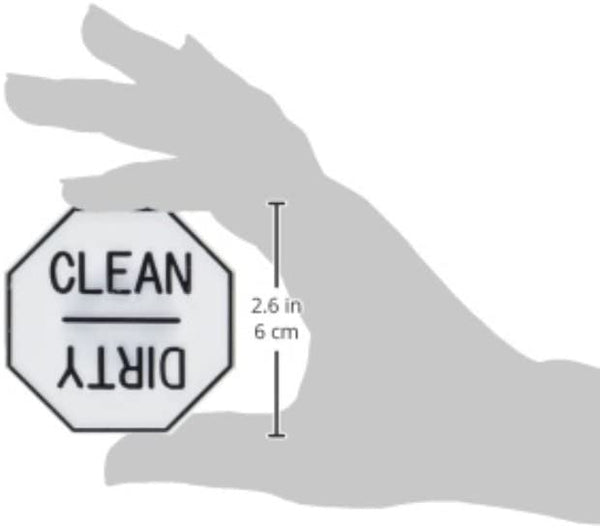 Fox Run Fox Run Clean or Dirty Dishwasher Magnet, 2.5 x 2.5 x 0.25 inches, White - DimpzBazaar.com
