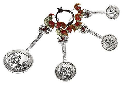 Ganz Colorful Rooster Measuring Spoons By Ganz - DimpzBazaar.com