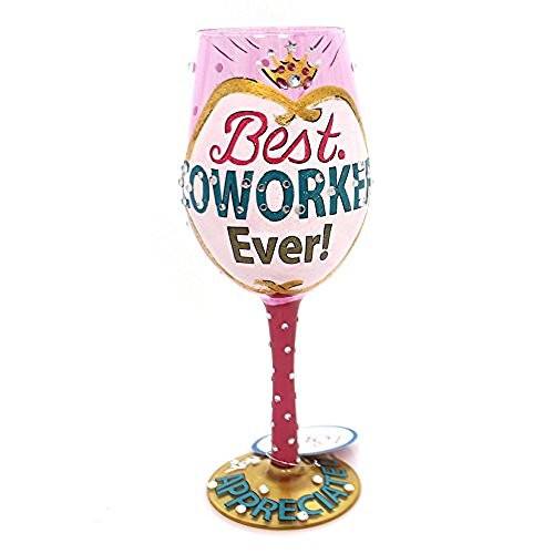 Enesco Lolita Lolita by Enesco Best Co-Worker Ever Wine Glass - DimpzBazaar.com