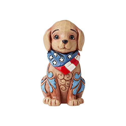 Enesco Enesco Jim Shore Heartwood Creek Mini Patriotic Puppy Figurine, 3.5", Multicolor - DimpzBazaar.com