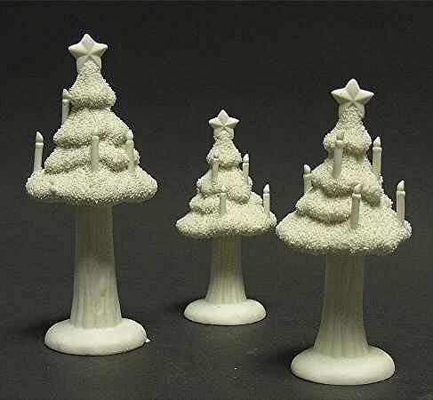 Snowbabies Department 56 Snowbabies Candlelight Trees Set of 3 - DimpzBazaar.com