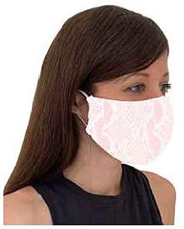 8 Oak Lane 8 Oak Lane Face Masks Non-Medical Washable Set of 2 Poly Spandex Beige Pink - DimpzBazaar.com