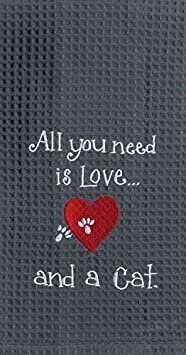 Kay Dee Kay Dee Designs Cat Lover Embroidered Towel Set - One Each You Had Me at Meow & Cat Love - DimpzBazaar.com