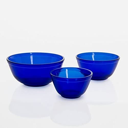 Mosser Glass Mosser Glass Mixing Bowl Set - Set of 3 - Cobalt - DimpzBazaar.com