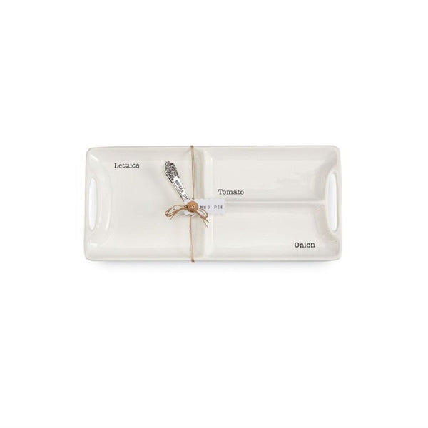 Mud Pie Mud Pie 3 Sectioned Garnish Bar Set of 2 - DimpzBazaar.com