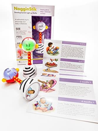SmartNoggin SmartNoggin NogginStik Developmental Light-Up Rattle - Encourage Developmental Milestones from Infant - 12 months - DimpzBazaar.com