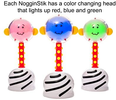 SmartNoggin SmartNoggin NogginStik Developmental Light-Up Rattle - Encourage Developmental Milestones from Infant - 12 months - DimpzBazaar.com