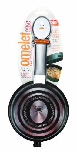 Joie Joie Whisky Egg Non-Stick Double Sided Omelette Pan, Silver, Small - DimpzBazaar.com