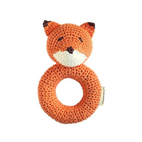 Cheengoo Cheengoo Organic Crocheted Fox Ring Rattle - DimpzBazaar.com