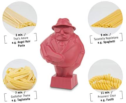Brainstream Al Dente - The Singing Floating Pasta Timer: Will Sing Different Tunes when Pasta is Ready at 3, 7, 9, and 11 Minutes, to be Boiled with any Pasta in the Pot, Floats in Cold & Hot Boiling Water - DimpzBazaar.com
