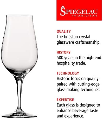 Spiegelau Spiegelau 14.9 x 14.9 x 20.2 cm Whisky Snifter Premium Glass, Set of 4, Transparent - DimpzBazaar.com