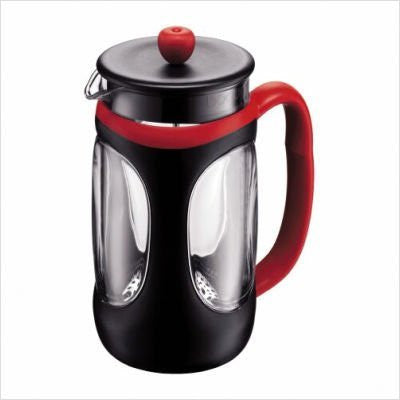 Bodum Bodum French Press - 8 Cup Young Press - Black And Red - 10096-364 - DimpzBazaar.com