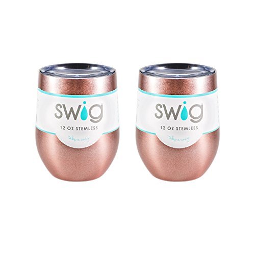 SWIG Occasionally Made SWIG 12oz Wine Tumbler TWO Pack (Rose Gold) - DimpzBazaar.com