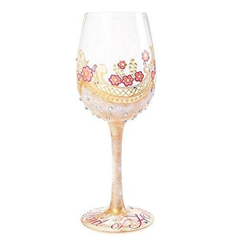 Enesco Lolita Lolita Glassware Maid Of Honor Wine Glass (4054085), 9", Multicolor - DimpzBazaar.com