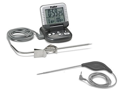 Polder Polder Digital In-Oven Thermometer/Timer, Graphite Color with Ultra Replacement Probe - DimpzBazaar.com