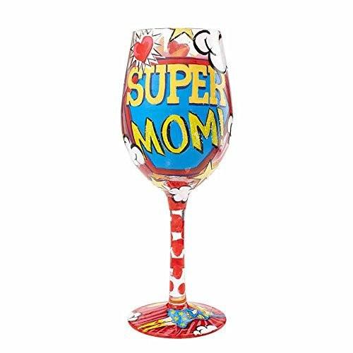 Enesco Lolita Lolita by Enesco Super Mom Wine Glass - DimpzBazaar.com
