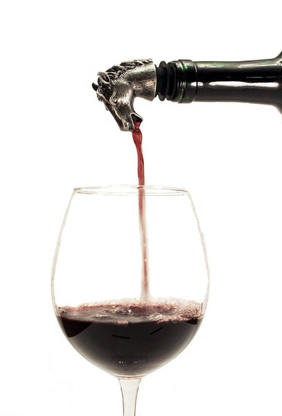 Spectrum Horse Wine Aerator Pourer Premium Aerating Pourer Food Grade silicone stopper - DimpzBazaar.com