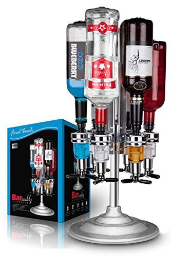 Final Touch 6 Bottle Bar Caddy / Liquor Dispenser-Chrome Finish - DimpzBazaar.com