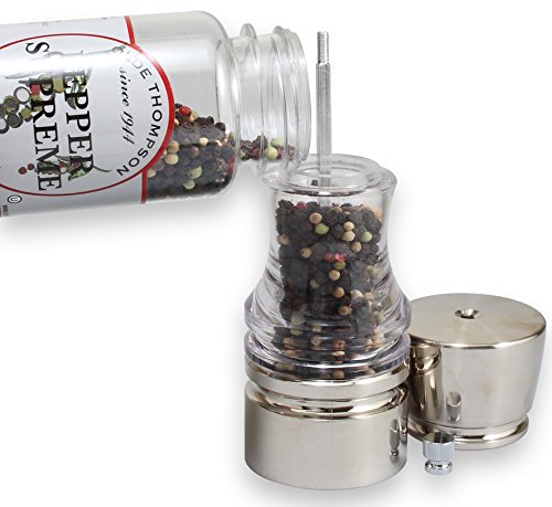Olde Thompson Olde Thompson 7.5" Tahoe - Pepper mill and salt shaker set - Brushed nickel plated - DimpzBazaar.com