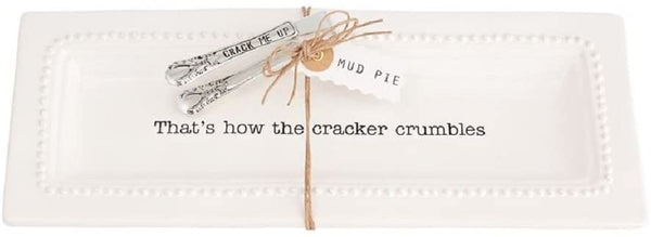 Mud Pie Mud Pie CIRCA CRACKER DISH & TONG SET - DimpzBazaar.com