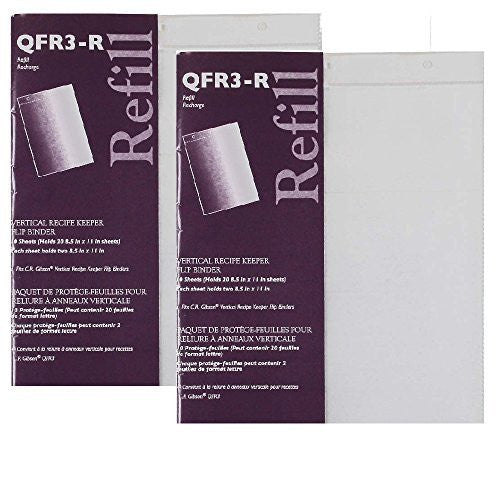 C.R. Gibson C.R. Gibson 10 Count Refill for Vertical Flip Recipe Keeper - 2 pack - DimpzBazaar.com