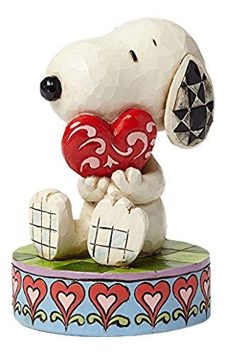 Enesco Enesco 4049396 Peanuts by Jim Shore Snoopy Holding Heart Figurine - DimpzBazaar.com
