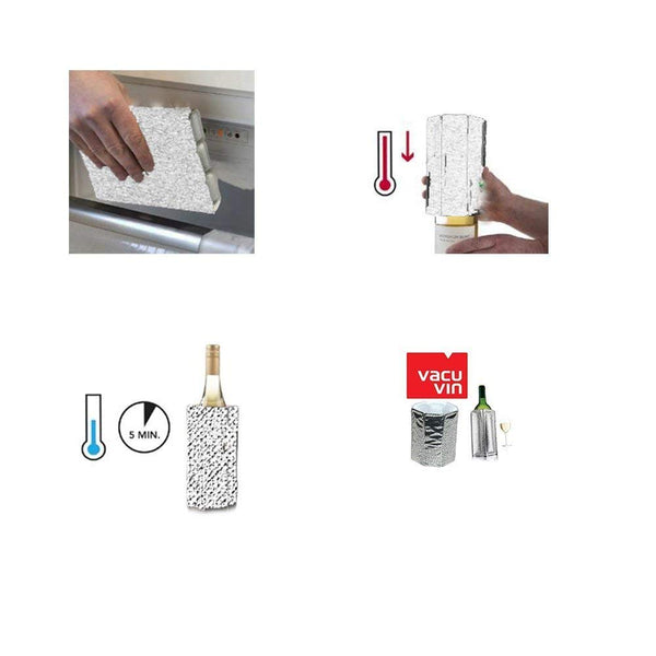 Vacu Vin Vacu Vin Active Wine Cooler Silver, Set of 2 - DimpzBazaar.com