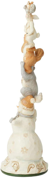 Enesco Enesco Jim Shore Heartwood Creek White Woodland Snowman Stacked Figurine, 13.31 Inch, Multicolor - DimpzBazaar.com
