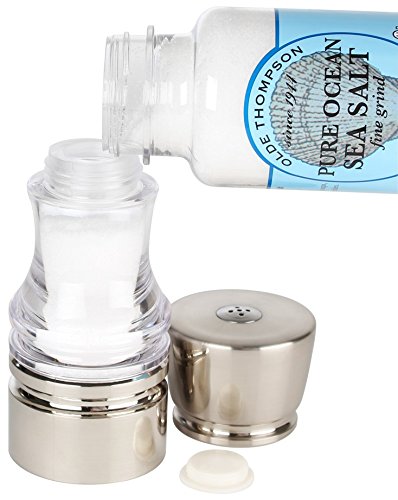 Olde Thompson Olde Thompson 7.5" Tahoe - Pepper mill and salt shaker set - Brushed nickel plated - DimpzBazaar.com