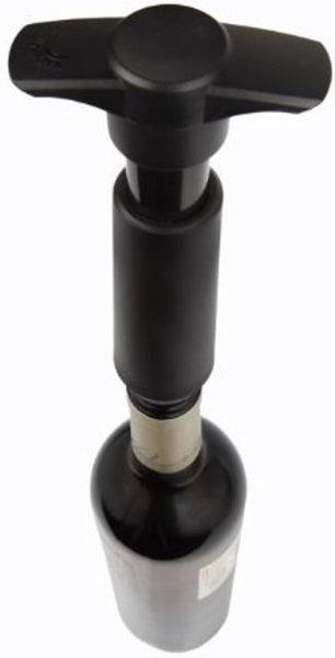 Dimpz Bazaar Bundle Includes 2 Items - The Original Wine Saver and 8 Stoppers - The Original Vacu Vin Wine Saver with 2 Vacuum Stoppers – Black and Vacu Vin Wine Saver Vacuum Stoppers Set of 6 – Grey - DimpzBazaar.com
