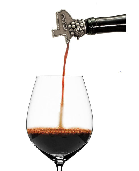 Spectrum Texas State Wine Aerator Pourer Licensed Premium Aerating Pourer FDA Approved Stainless Steel Food Grade Silicone Stopper - DimpzBazaar.com