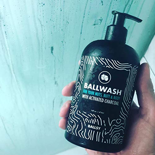 Ballsy Ballsy Men's Activated Charcoal Ball and Body Wash, Ballwash Hygiene Wash, 16oz - DimpzBazaar.com