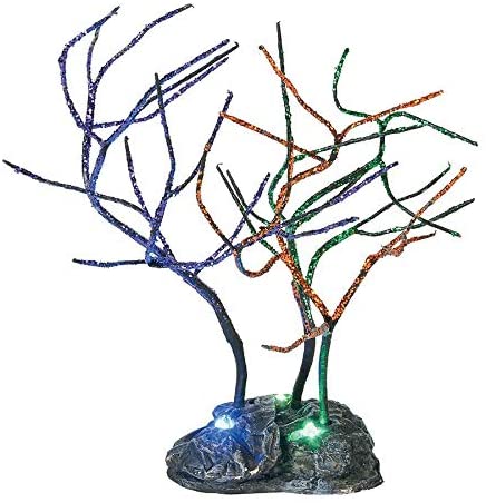 Department 56 Department 56 Halloween Collections Lit Spooky Sparkle Trees Figurine Village Accessory, Multicolor - DimpzBazaar.com