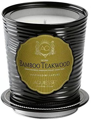 Aquiesse Aquiesse Large Scented Soy Candle Tin Bamboo Teakwood 11oz Approx 100 Hour Burn - DimpzBazaar.com