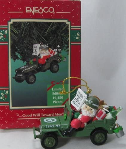 Hallmark Enesco Ornament Good Will Toward Men Santa Jeep Limited Edition - DimpzBazaar.com