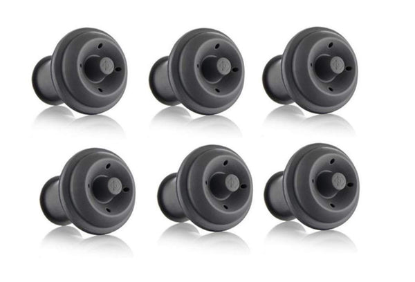Vacu Vin Vacu Vin Wine Saver Vacuum Stoppers Set of 6 – Grey - DimpzBazaar.com