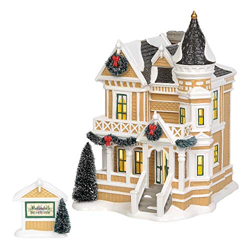 Department 56 Department 56 Original Snow Village Queen Anne Revival Bed and Breakfast Lit Building and Figurine Set, 9.65 Inch, Multicolor - DimpzBazaar.com