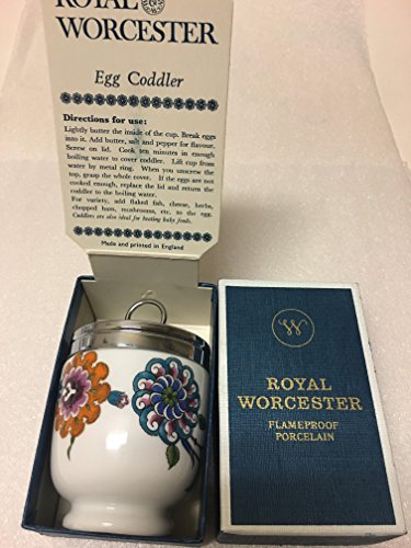 Royal Worcester Royal Worcester Double Egg King Size Coddler Palmyra Pattern - Blue/Teal/Red Floral-Rare and Beautiful - DimpzBazaar.com