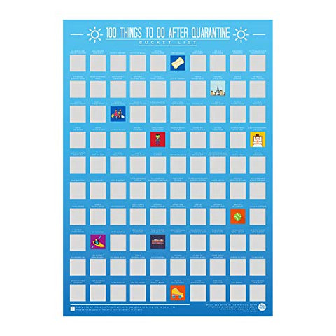 Gift Republic 100 Things To Do After Quarantine Bucket List Poster - DimpzBazaar.com